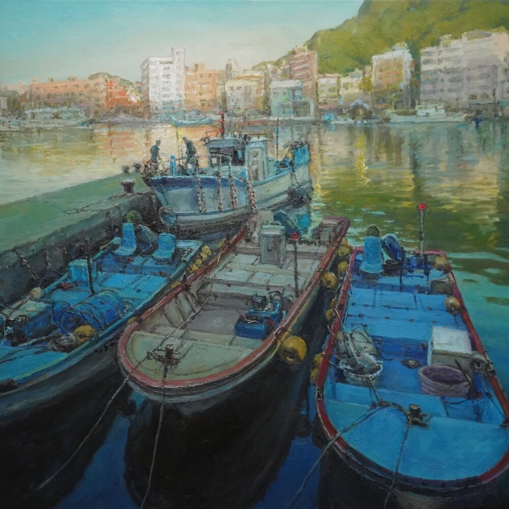 黃昏野柳漁港