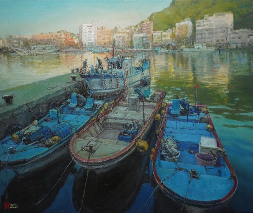 黃昏野柳漁港